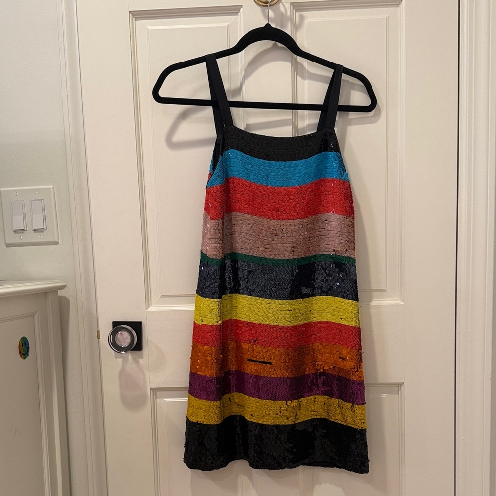 Alice + Olivia Multicolor Striped Mini Dress